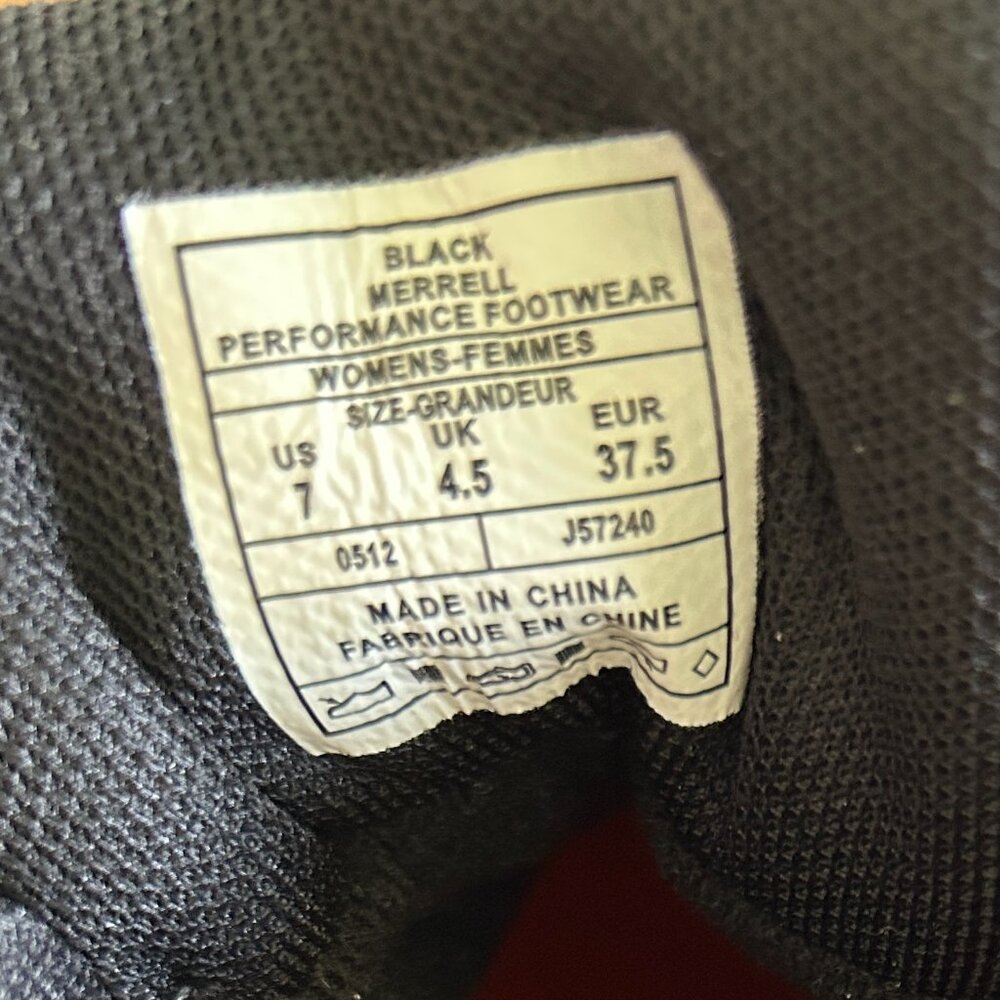 Merrell Womens Hiking Boots Waterproof Black Size 7 - Picture 6 of 6